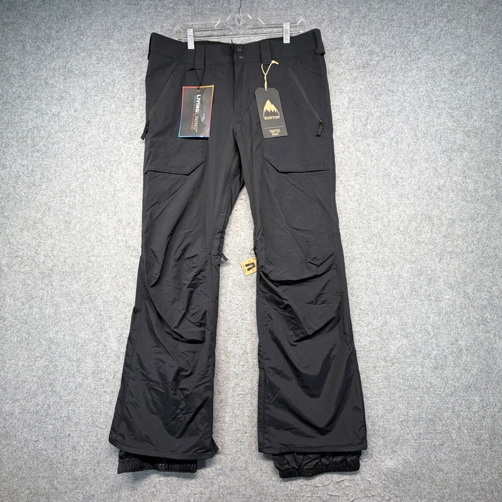 Burton Tactic Pant Large Black Pockets Living Lining Snow Ski Tactical Pants
